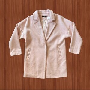 Event Light Pink Wool Blend Mid-Length Coat - Size L